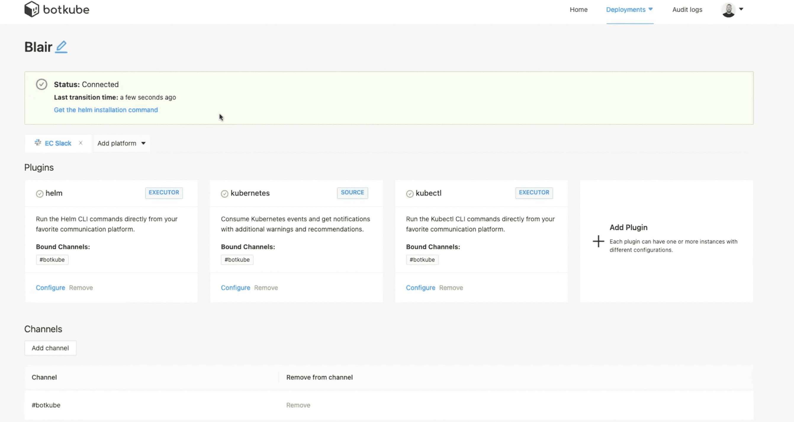 Botkube conversation screenshot