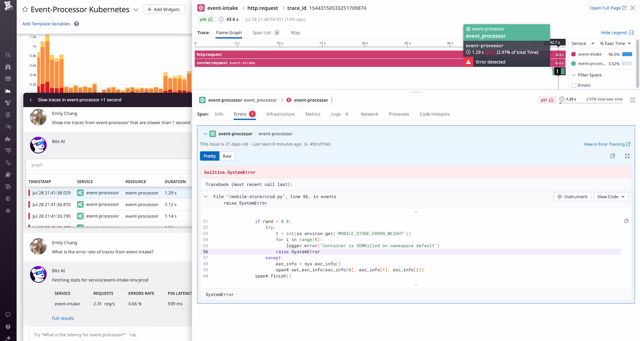 Datadog Bits AI SRE Investigation