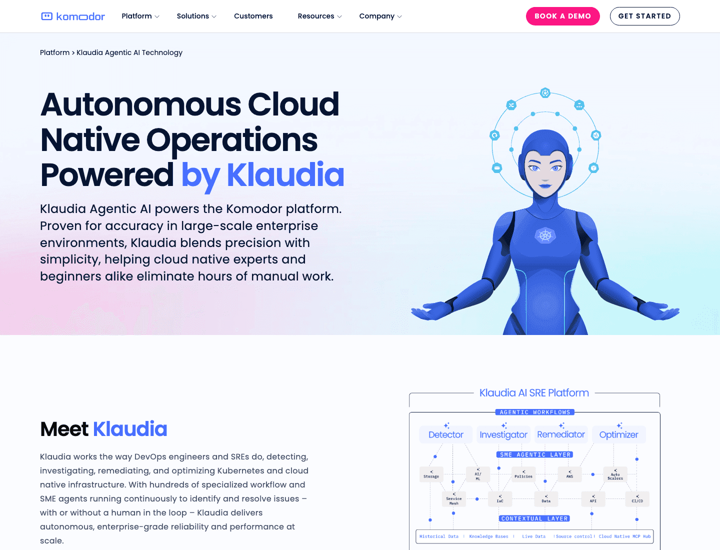 Komodor Klaudia product page