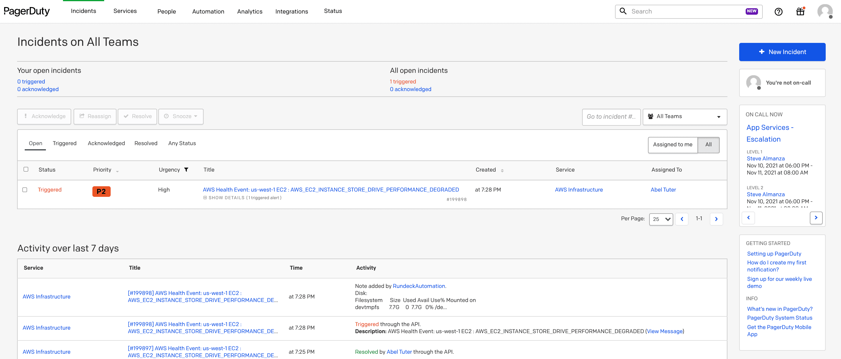 PagerDuty Incident Management
