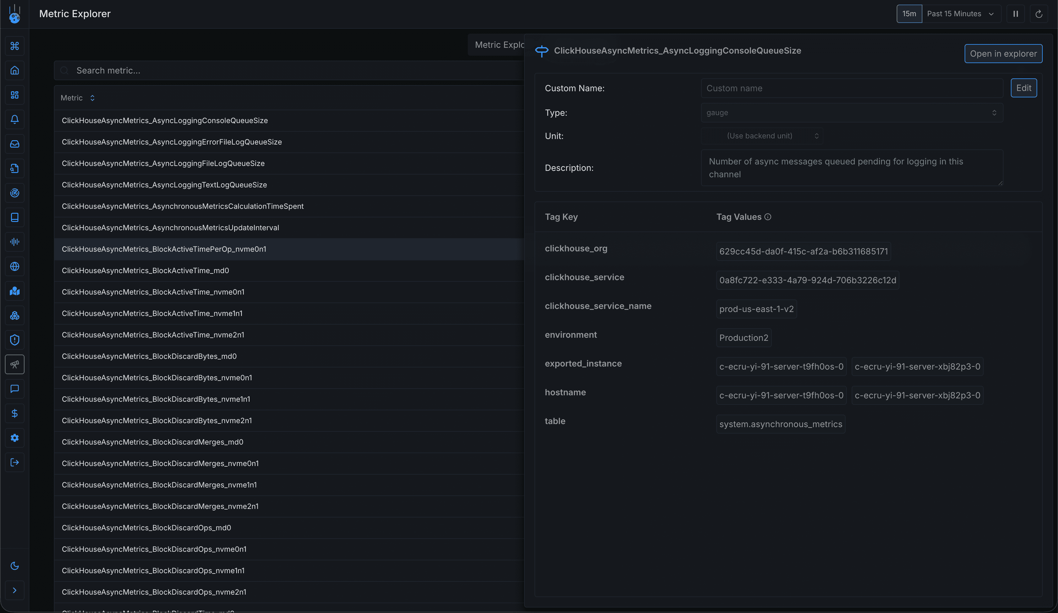 Comprehensive metrics collection and visualization